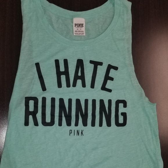 Pink I Hate Running Tank - Picture 1 of 3
